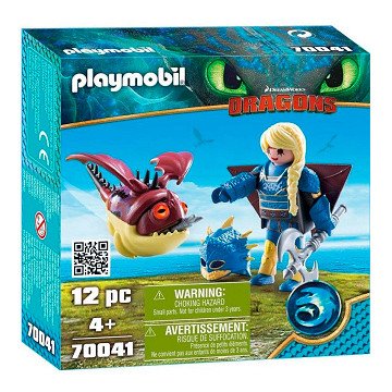 Playmobil Dragons 70041 Astrid in Vliegpak en Schrokop