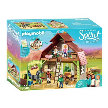 Playmobil Spirit 70118 Scheune mit Lucky, Pru und Abigail