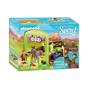 Playmobil Spirit 70120 Knip en Mr. Worteltjes met Paardenbox