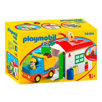 Playmobil 1.2.3. Workman with Sorting Garage - 70184