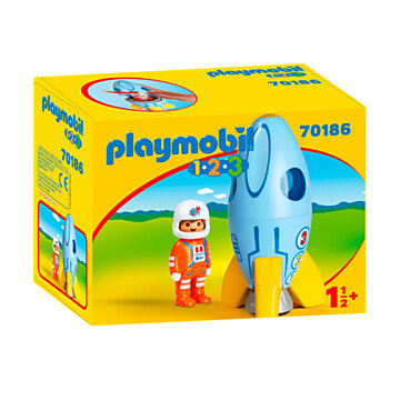 Playmobil 1.2.3. Astronaut met Raket - 70186