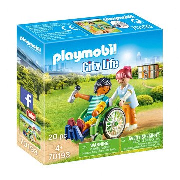 Playmobil City Life Patient in Wheelchair - 70193