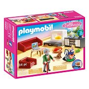 Playmobil Dollhouse Living Room with Fireplace - 70207