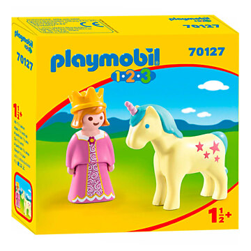 Playmobil 1.2.3. Prinses en Eenhoorn - 70127