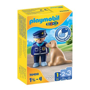 Playmobil 1.2.3. Politieman met Hond - 70408