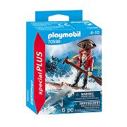 Playmobil Pirates Pirate with Raft and Hammerhead Shark - 70598