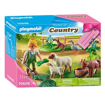 Playmobil Country Gift Set Farmer with Meadow Animals - 70608