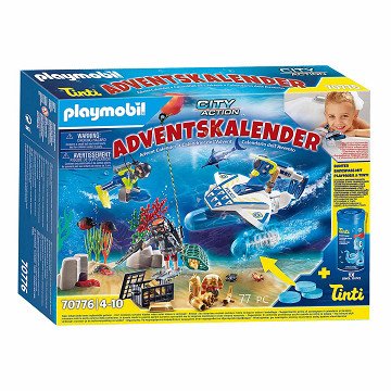 Playmobil City Action Advent Calendar Bathing Fun Police Diving Mission - 70776