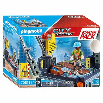 Playmobil City Action Starter Set Construction Site with Winch - 70816