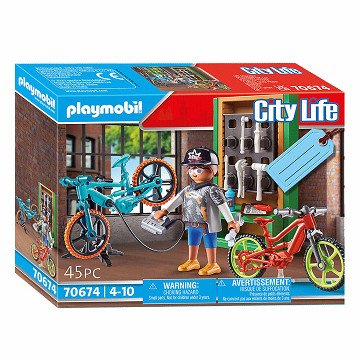 Playmobil City Life Geschenkset E-Bike-Werkstatt – 70674