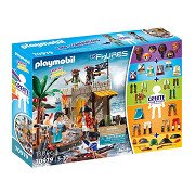 NEW SEALED PLAYMOBIL 70556 Pirates Island w/Treasure Cove Hideout 120 Pc  Toy Set