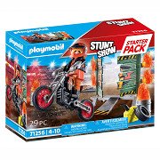 Playmobil Starterpack Stunt Show Motor with Fire Wall - 71256