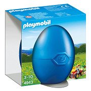 Playmobil Boy with Children's Tractor in Egg - 4943