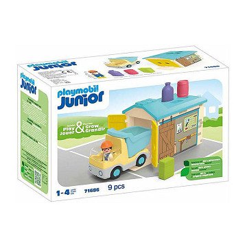 Playmobil Junior Workman with Sorting Garage - 71686