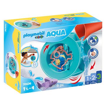 Playmobil 1.2.3. Water Whirlpool with Baby Shark - 70636