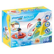 Playmobil 1.2.3. Swimming Island with Water Slide - 70635
