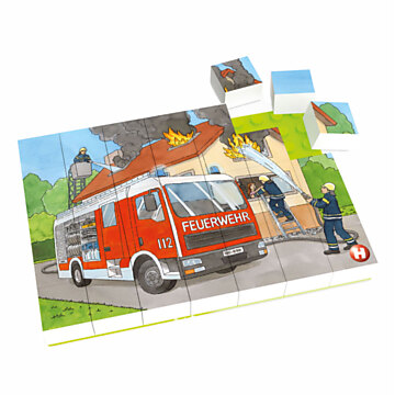 Hubelino Blockpuzzle Feuerwehr, 35 Teile.