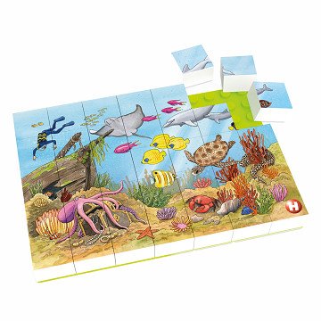 Hubelino Blokpuzzel Onderwaterwereld, 35st.