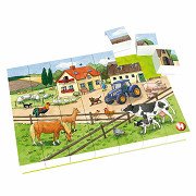 Hubelino Block Puzzle Life on the Farm, 35 pcs.