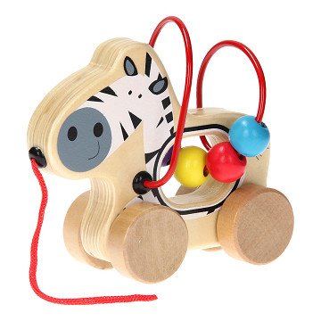 Joueco Rolling Animals with Bead Track - Zebra