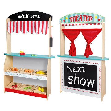 Joueco Theater and Shop with Accessories, 2in1