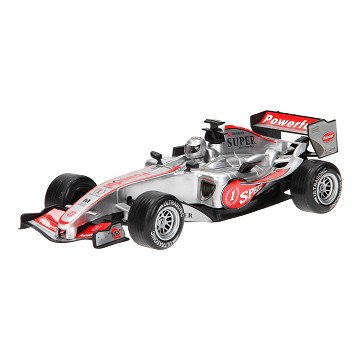 F1 Raceauto met Licht en Geluid - Zilver