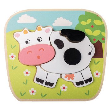 Jouéco Wooden Animal Puzzle - Cow