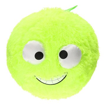 Flauschiger Ball mit Smiley-Gesicht - Grün, 40 cm