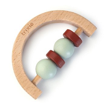 Trixie Half Circle Rattle Wood - Mint Rust