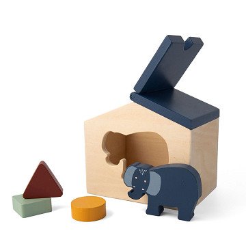 Trixie Wooden House with Blocks - Mrs. Elephant