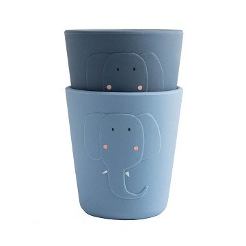 Trixie Silicone Cup - Mrs. Elephant, 2pcs.