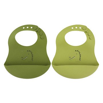 Trixie Silicone Bib - Mr. Dino, 2 pcs.