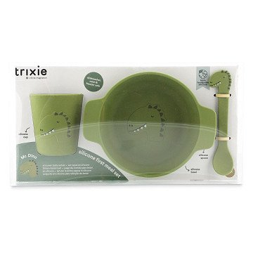 Trixie Silicone Baby Food Set - Mr. Dino