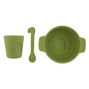 Trixie Silicone Baby Eating Set - Mr. Dino