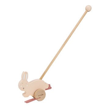 Trixie Wooden Push Figure - Mrs. Rabbit