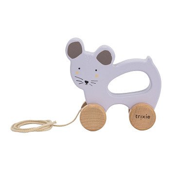 Trixie Wooden Pull Figure - Mrs. Mouse