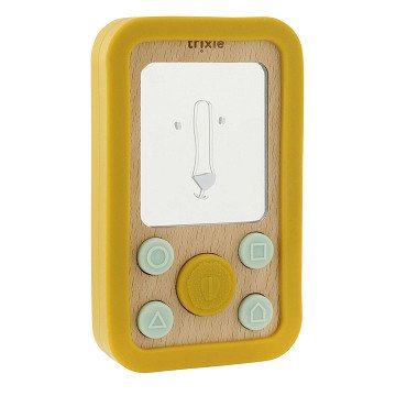 Trixie Wooden Silicone Baby Phone - Mr. Lion