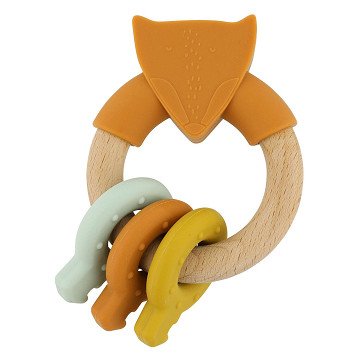 Trixie Wooden Silicone Activity Ring - Mr. Fox