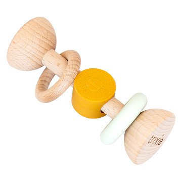 Trixie Wooden Silicone Rattle - Mr. Lion