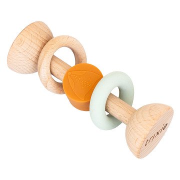 Trixie Wooden Silicone Rattle - Mr. Fox