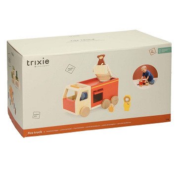 Trixie Wooden Animals Fire Truck