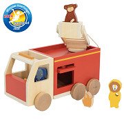 Trixie Wooden Animal Fire Truck