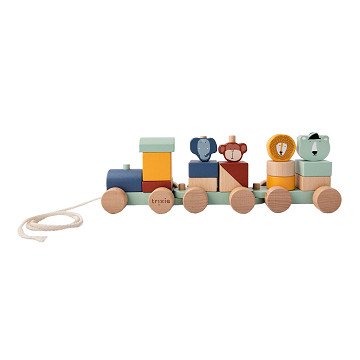Trixie Tiereisenbahn aus Holz, 19-tlg.