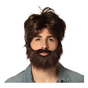 Wig with Beard and Mustache