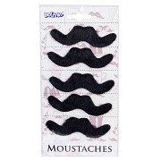 Stick-on moustaches, 5 pcs.