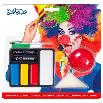 Face Paint Set Clown with Clown Nose