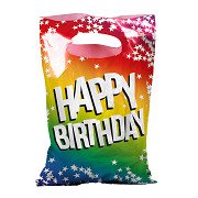 Happy Birthday dispensing bags, 6 pcs.