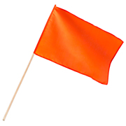 Orange waving flag