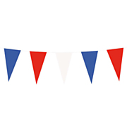 Paper Bunting Red White Blue, 10mtr.