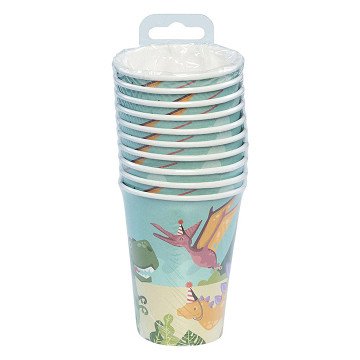 Pappbecher Dino Party, 10 Stk.